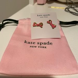 Kate some hot pink mini bow studs
